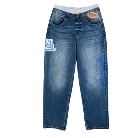 Von Dutch Boxer Straight Leg Jeans Medium Wash Size 11 - Picture 2 of 9